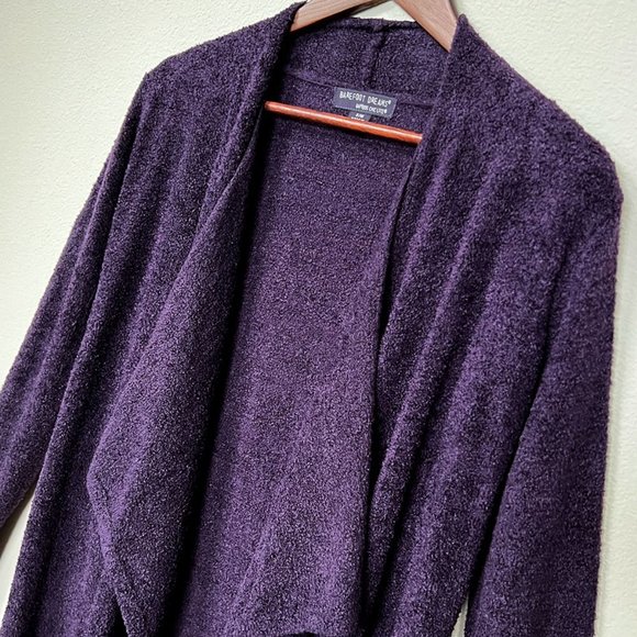 Barefoot Dreams Bamboo Cozy Chic Lite Calypso Wrap Cardigan Purple Size S/M $110 - Picture 8 of 15